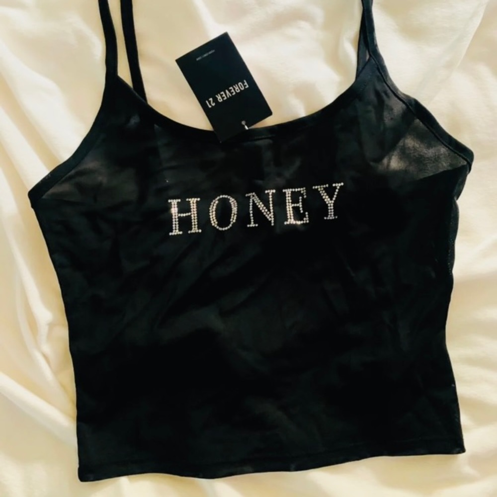 Sheer crop top tank